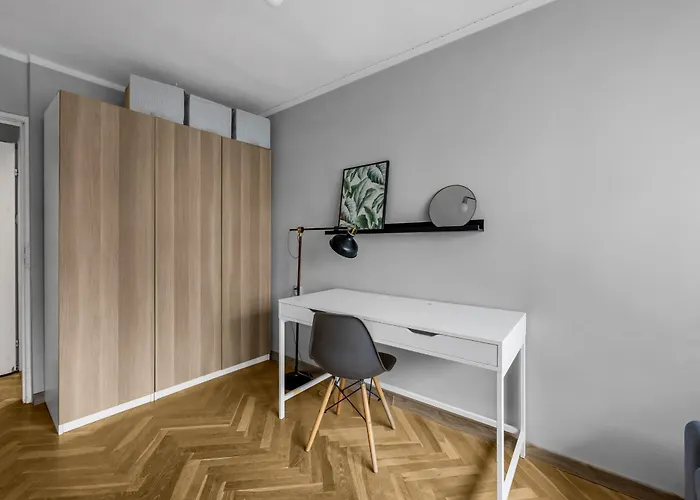 Powisle - Balcony, Workspace - By Rentujemy Apartment